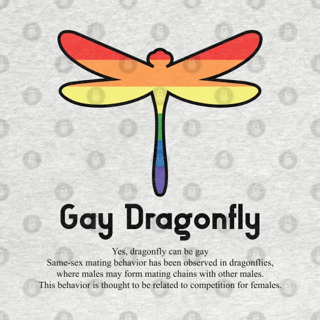 Gay Dragonfly G7b - Can animals be gay series - meme gift t-shirt by FOGSJ